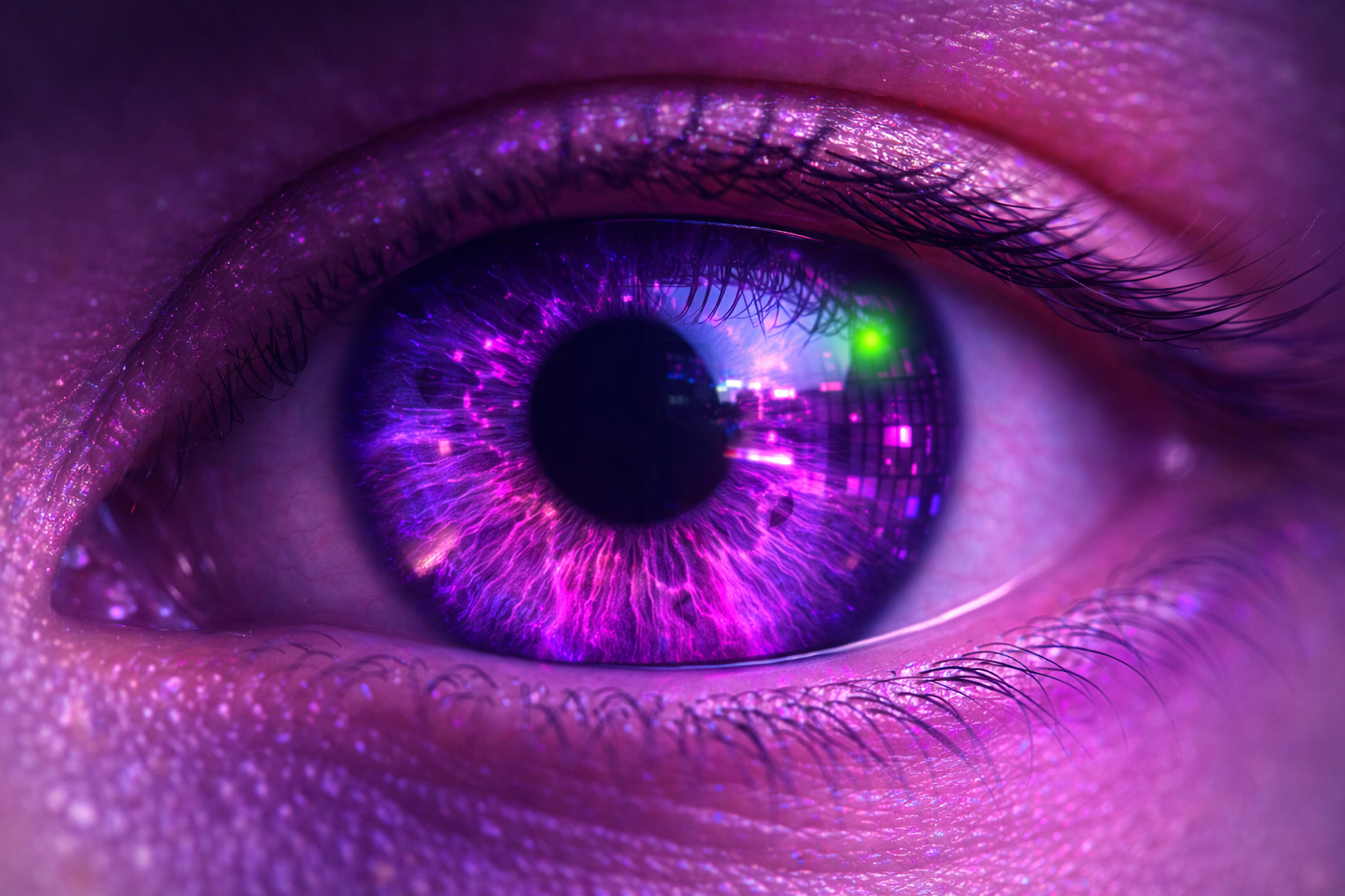 AI-powered eye representing intelligent security vision